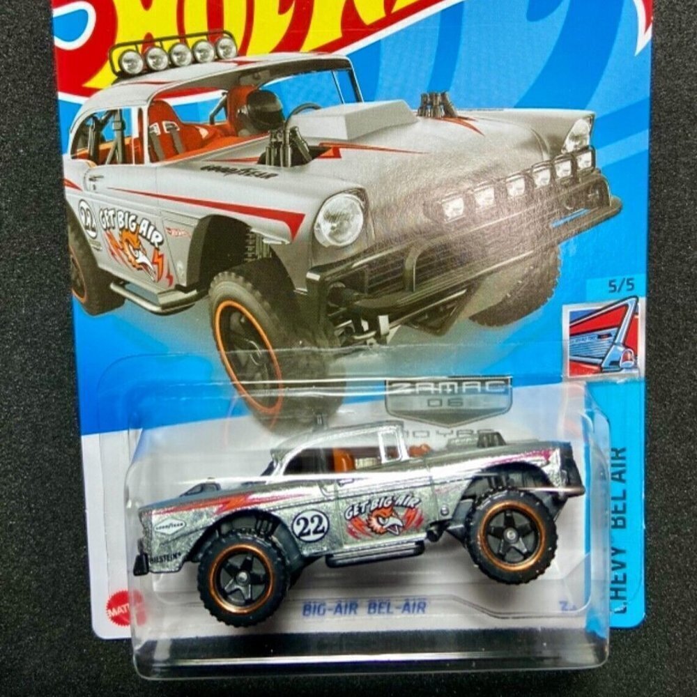 Hot Wheels‎ Big-Air Bel-Air ZAMAC 112/250 Chevy Bel Air 5/5 1:64 Model NIP 2022